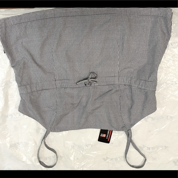 Polo/RalphLauren croptop. Strappy, w/drawstring bodice. Blue/white check.NWT. Lg - Picture 11 of 11